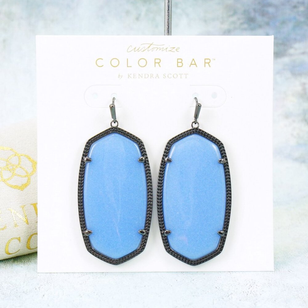 Kendra Scott Danielle Glow in the Dark Earrings Gunmetal Tone